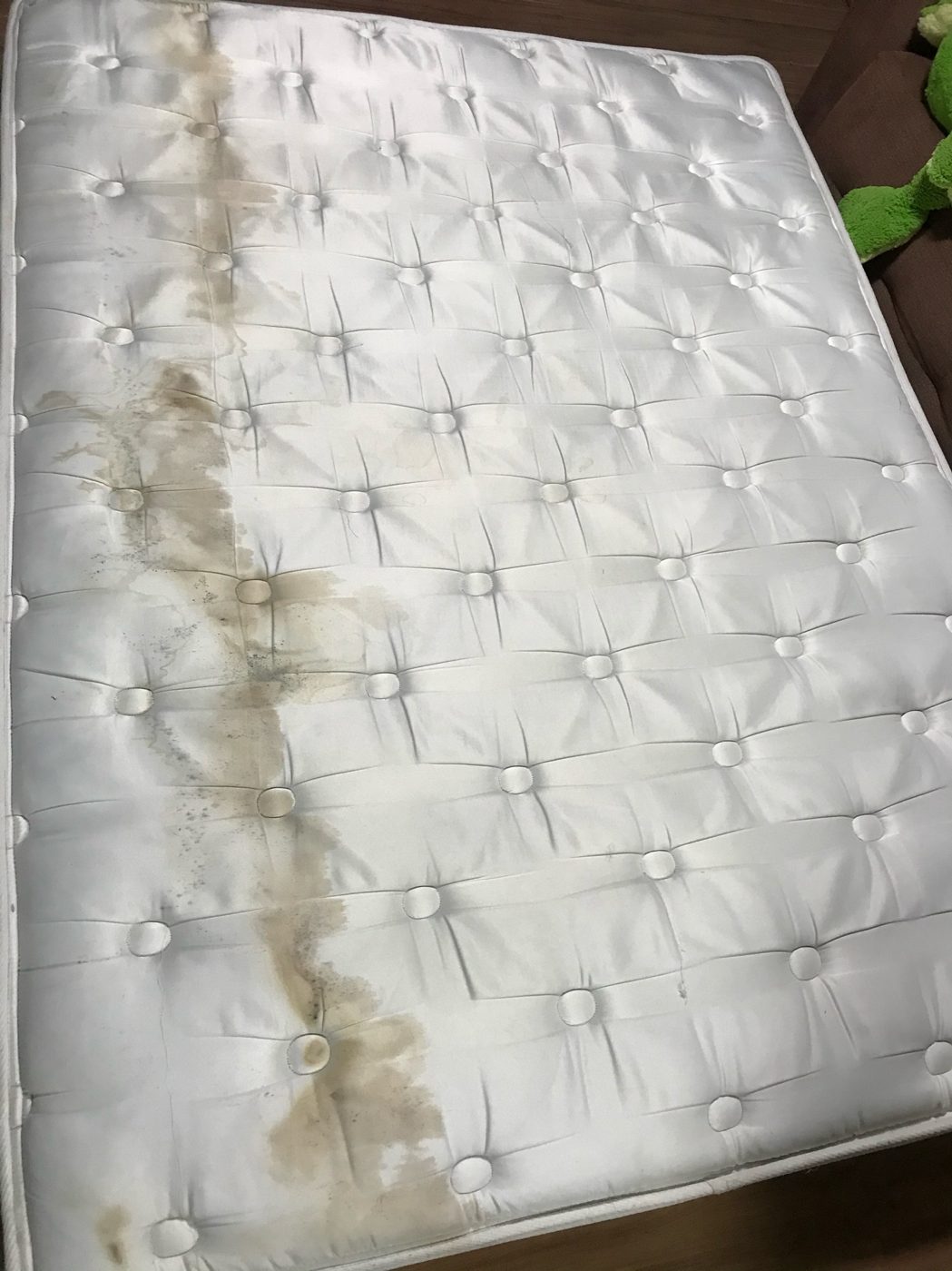 The same mattress before cleaning